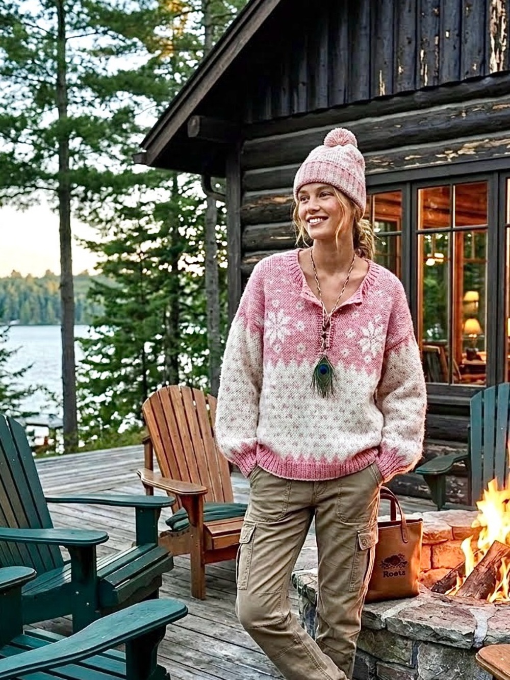 Artisan wool Nordic boho Sweater w cottagecore farmhouse prairie cabin vibe